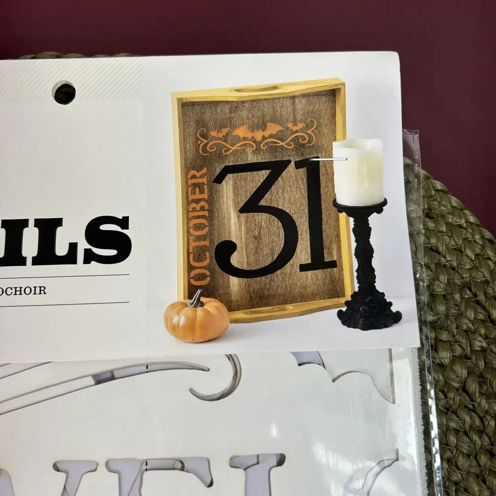 Darice Halloween Fall Adhesive Back Stencils 6 Large Sheets 11x17” NEW